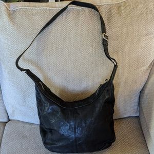 Banana Republic Black Lambskin Shoulder Bag Pocket